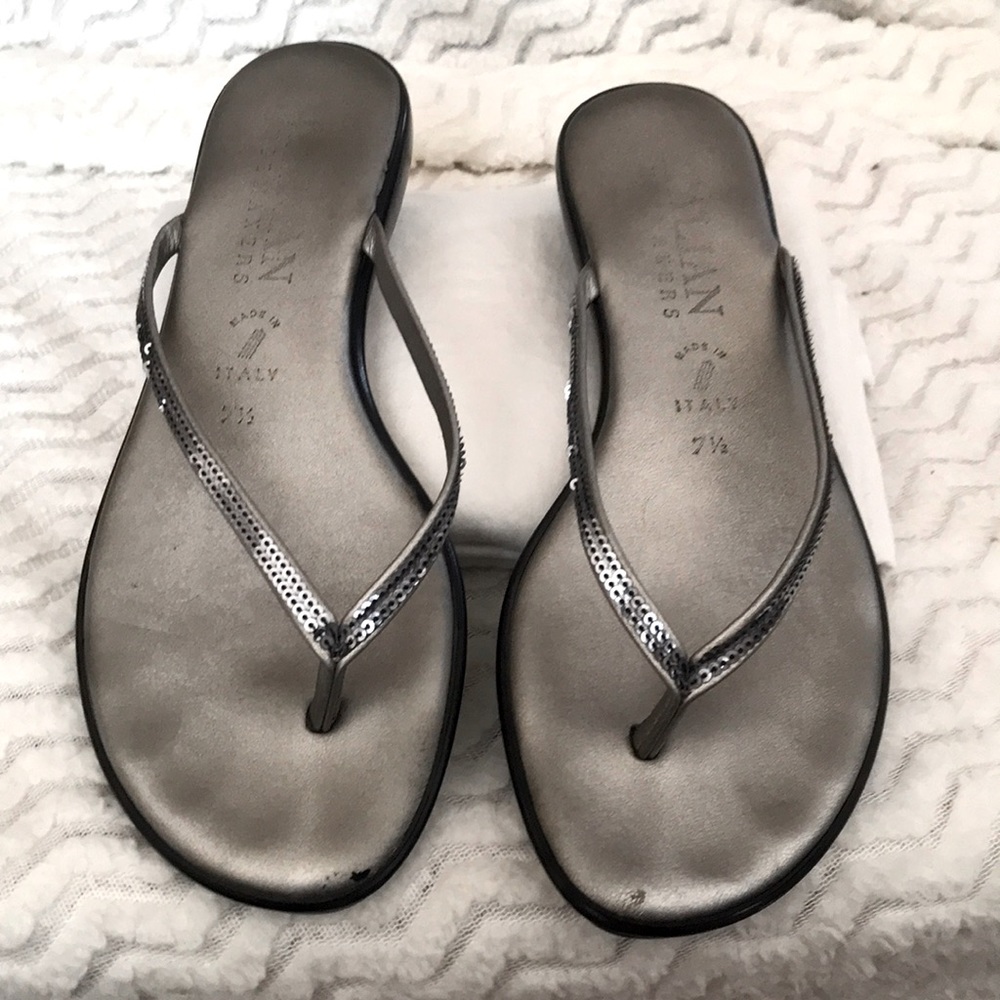 Italian Shoemaker, Made in Italy silver sanadals